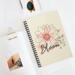 Flower Blooms Spiral Notebook - Ruled Line Pages - Dipaliz - one Size - Paper Products