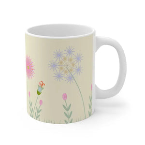 Flower Field Mug 11oz Ceramic Coffee Cup Gift - Dipaliz - Mugs