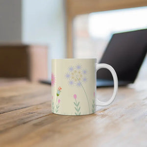 Flower Field Mug 11oz Ceramic Coffee Cup Gift - Dipaliz - Mugs