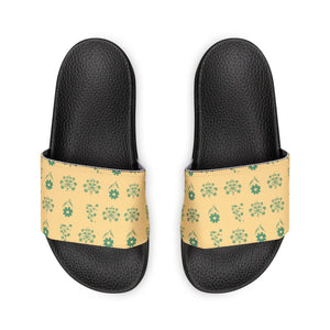 Vibrant Flower Pattern Slide Sandals - Women’s Pu - Dipaliz