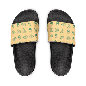 Vibrant Flower Pattern Slide Sandals - Women’s Pu - Dipaliz