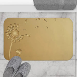 Bath Mat - Golden Dandelions Anti Slip Style - Dipaliz - 34’’ × 21’’ - Home & Garden