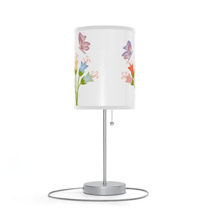Home Decor - Flowers with Butterflies Steel Lamp Modern Lifestyle Products Online White / Silver / one Size