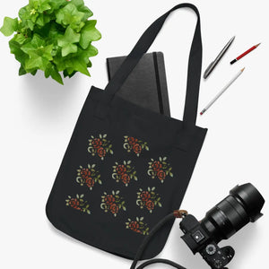 Floral Canvas Tote Bag Eco Friendly Cotton - Dipaliz - Shopping Totes