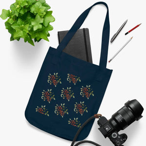 Floral Canvas Tote Bag Eco Friendly Cotton - Dipaliz - Shopping Totes
