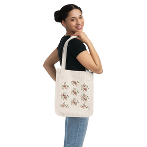 Floral Canvas Tote Bag Eco Friendly Cotton - Dipaliz - Shopping Totes