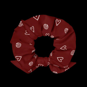 Maroon Recycled Scrunchie - Eco Friendly Hair Tie - Dipaliz - Ponytail Holders