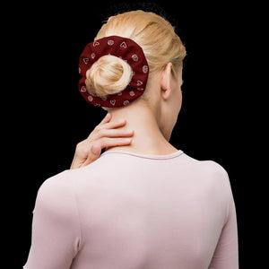 Maroon Recycled Scrunchie - Eco Friendly Hair Tie - Dipaliz - Ponytail Holders