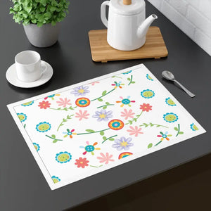 Flowers Placemat - Vibrant Table Decor - Dipaliz - 18’’ × 14’’ - Placemats