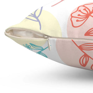 Floral Throw Pillow – Polyester Square - Dipaliz - Pillows