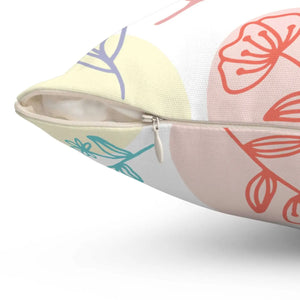 Floral Throw Pillow – Polyester Square - Dipaliz - Pillows