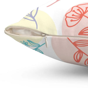 Floral Throw Pillow – Polyester Square - Dipaliz - Pillows