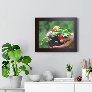 Fresh Organic Vegetables Framed Horizontal Poster - Dipaliz - Posters Prints & Visual Artwork