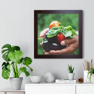 Fresh Organic Vegetables Framed Horizontal Poster - Dipaliz - Posters Prints & Visual Artwork