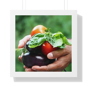 Fresh Organic Vegetables Framed Horizontal Poster - Dipaliz - 16″ x / White - Posters Prints & Visual Artwork