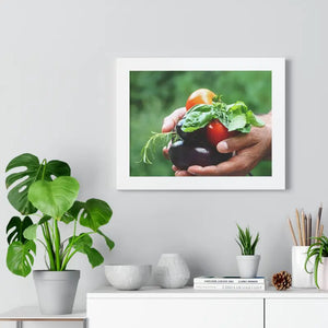 Fresh Organic Vegetables Framed Horizontal Poster - Dipaliz - Posters Prints & Visual Artwork