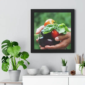 Fresh Organic Vegetables Framed Horizontal Poster - Dipaliz - 16″ x / Black - Posters Prints & Visual Artwork