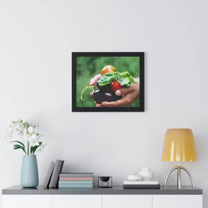 Fresh Organic Vegetables Framed Horizontal Poster - Dipaliz - Posters Prints & Visual Artwork