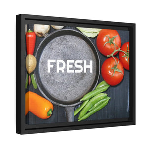 Fresh Vegetables Matte Canvas – Black Frame - Dipaliz - Posters Prints & Visual Artwork