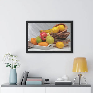 Framed Horizontal Poster - Fruits Still Life Art - Dipaliz - Posters Prints & Visual Artwork
