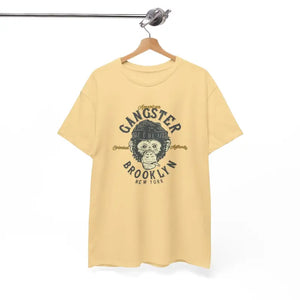 T-shirt - Gangster Brooklyn Monkey Heavy Cotton Unisex Tee - Dipaliz