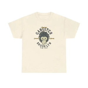 T-shirt - Gangster Brooklyn Monkey Heavy Cotton Unisex Tee - Dipaliz Natural / s