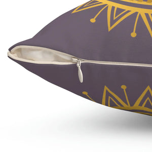 Geometric Mandala Polyester Square Pillow - Dipaliz - Throw Pillows