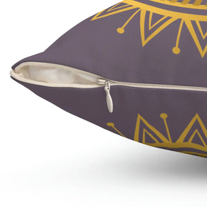 Geometric Mandala Polyester Square Pillow - Dipaliz - Throw Pillows