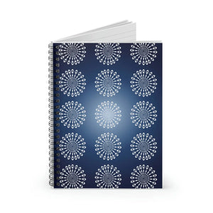 Modern Spiral Notebook - Geometric Pattern Blue - Dipaliz - Notebooks & Notepads