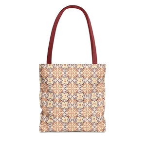 Abstract Beige Pattern Tote Bag – Daily use - Dipaliz - Bags