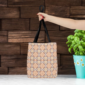 Abstract Beige Pattern Tote Bag – Daily use - Dipaliz - Bags
