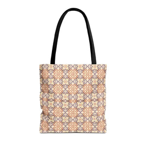 Print Tote Bag Abstract Beige Pattern Chic Style - Dipaliz - 16’’ × / Black - Bags