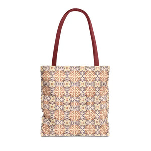 Print Tote Bag Abstract Beige Pattern Chic Style - Dipaliz - 16’’ × / Red - Bags