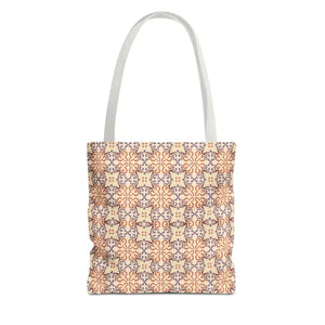 Print Tote Bag Abstract Beige Pattern Chic Style - Dipaliz - 13’’ × / White - Bags