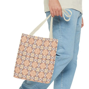 Print Tote Bag Abstract Beige Pattern Chic Style - Dipaliz - Bags