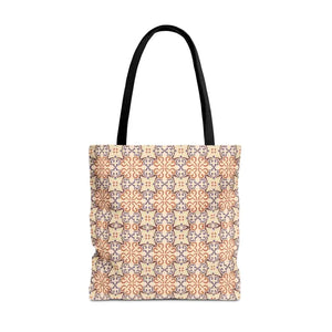 Print Tote Bag Abstract Beige Pattern Chic Style - Dipaliz - 18’’ × / Black - Bags