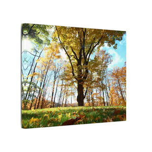 Autumn Season Matte Canvas Giant Tree Wall Art Print - Dipaliz - Posters Prints & Visual Artwork