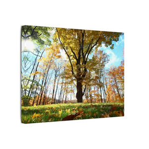 Autumn Season Matte Canvas Giant Tree Wall Art Print - Dipaliz - Posters Prints & Visual Artwork