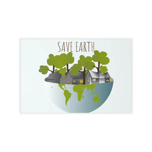 Wall Decal - Save Earth Decals - Eco Globe Design - Dipaliz 18″ x 12″