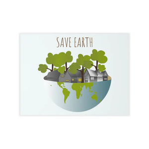Wall Decal - Save Earth Decals - Eco Globe Design - Dipaliz 24″ x 18″