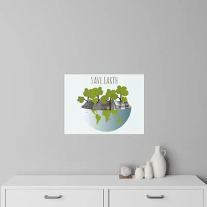 Wall Decal - Save Earth Decals - Eco Globe Design - Dipaliz