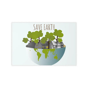 Wall Decal - Save Earth Decals - Eco Globe Design - Dipaliz