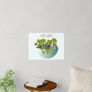 Wall Decal - Save Earth Decals - Eco Globe Design - Dipaliz