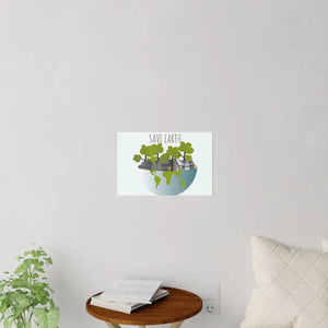 Wall Decal - Save Earth Decals - Eco Globe Design - Dipaliz