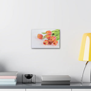 Vibrant Glowing Tulips Canvas - Semi Glossy Finish - Dipaliz - Posters Prints & Visual Artwork