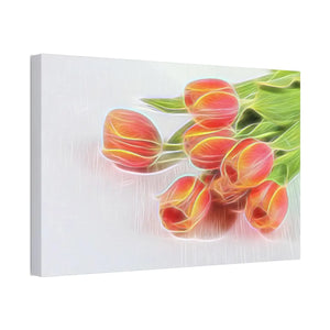 Vibrant Glowing Tulips Canvas - Semi Glossy Finish - Dipaliz - Posters Prints & Visual Artwork
