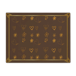 Gold Leaves Cotton Placemat – Luxury Cloth - Dipaliz - Placemats