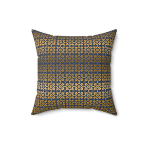 Chic Gold Pattern Polyester Square Pillow - Spun - Dipaliz - Throw Pillows