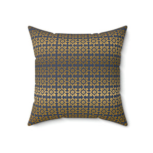 Chic Gold Pattern Polyester Square Pillow - Spun - Dipaliz - Throw Pillows