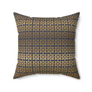 Chic Gold Pattern Polyester Square Pillow - Spun - Dipaliz - Throw Pillows